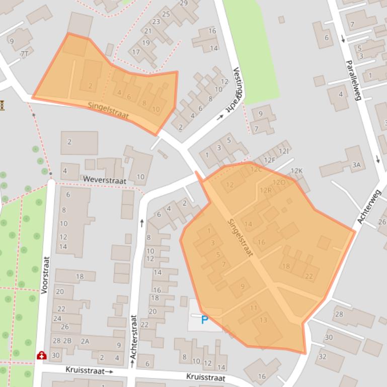 Kaart van postcodegebied 9693CR.