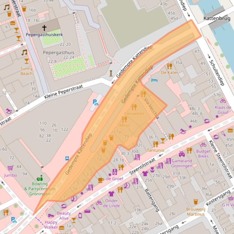 Kaart van postcodegebied 9711PL.