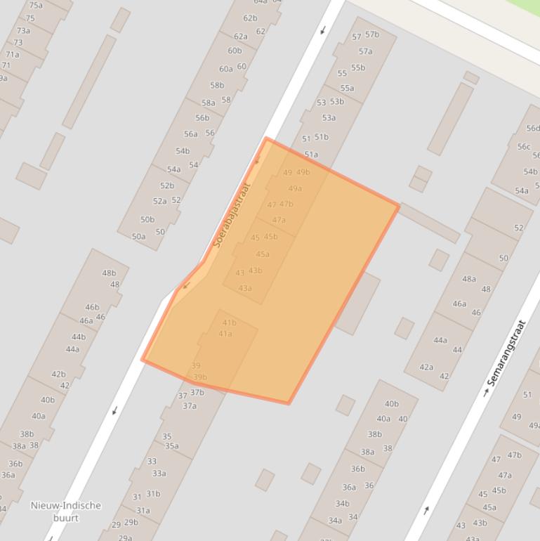 Kaart van postcodegebied 9715LP.