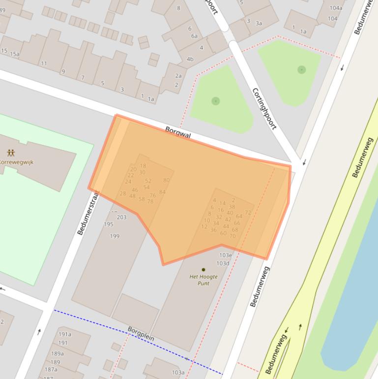 Kaart van postcodegebied 9716GW.