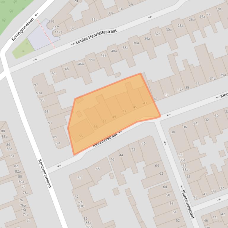 Kaart van postcodegebied 9717LC.