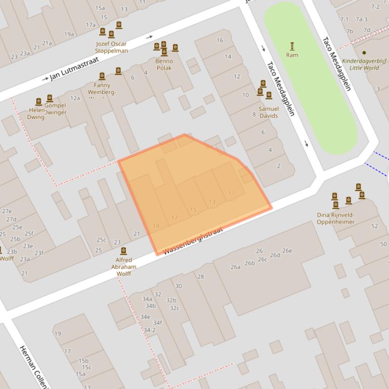 Kaart van postcodegebied 9718LE.