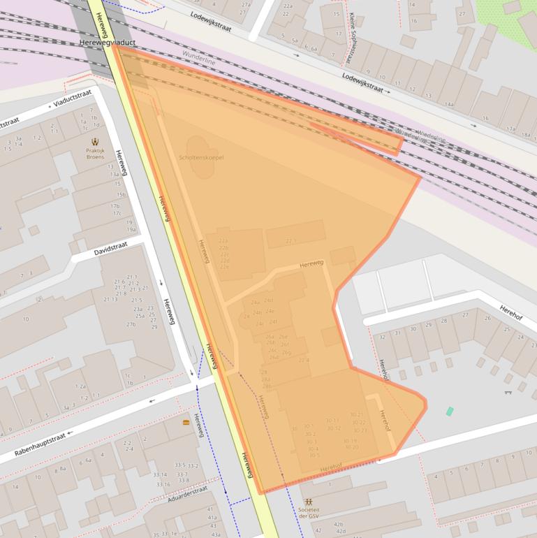 Kaart van postcodegebied 9725AD.