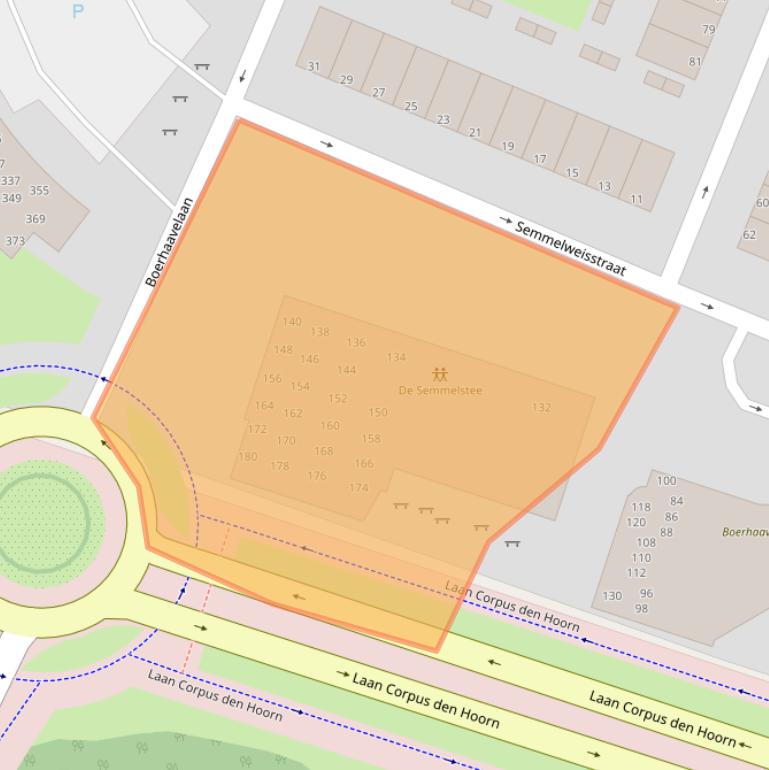 Kaart van postcodegebied 9728NN.