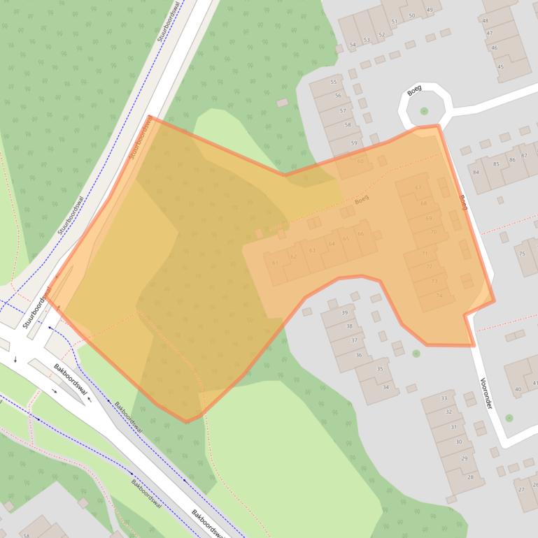 Kaart van postcodegebied 9733EN.