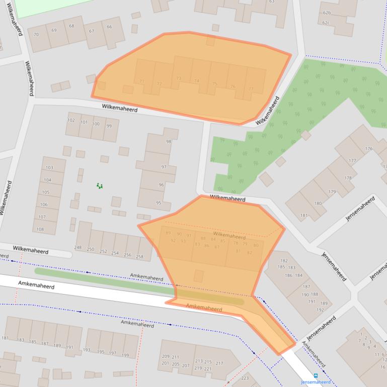 Kaart van postcodegebied 9736BP.