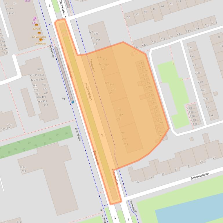 Kaart van postcodegebied 9742BH.