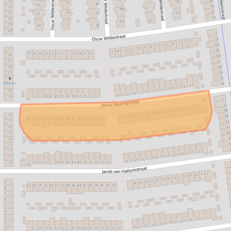 Kaart van postcodegebied 9746AN.