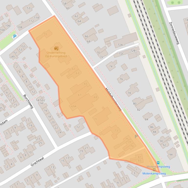 Kaart van postcodegebied 9751TC.