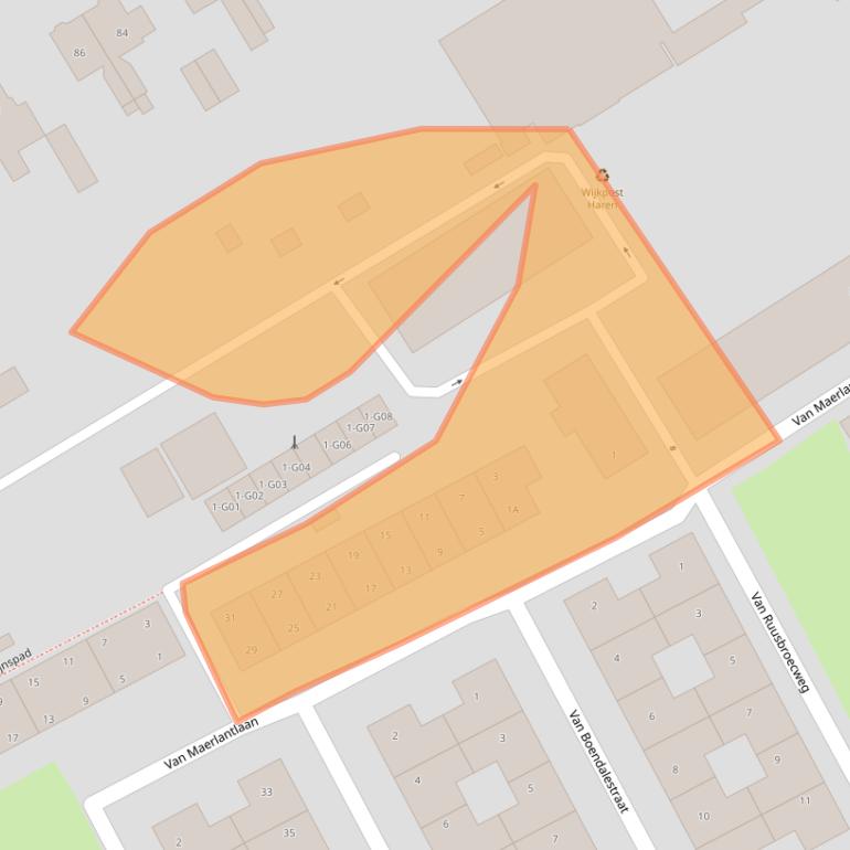 Kaart van postcodegebied 9752JT.