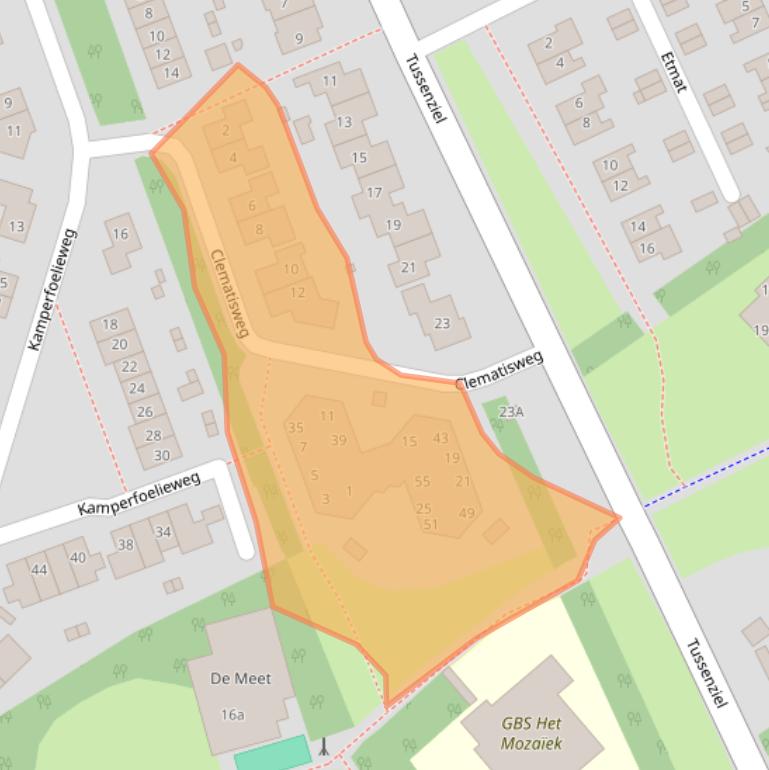 Kaart van postcodegebied 9753EM.