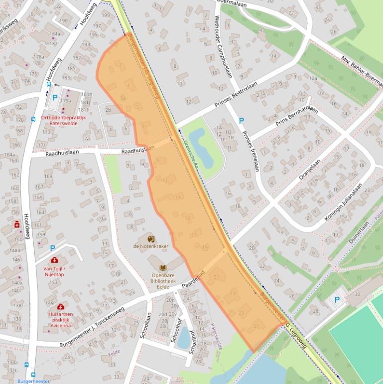 Kaart van postcodegebied 9765AD.