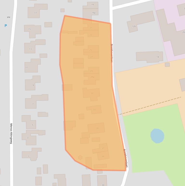 Kaart van postcodegebied 9765BJ.