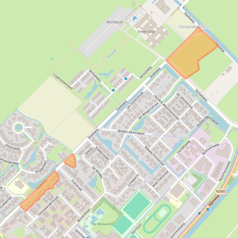 Kaart van postcodegebied 9791KH.