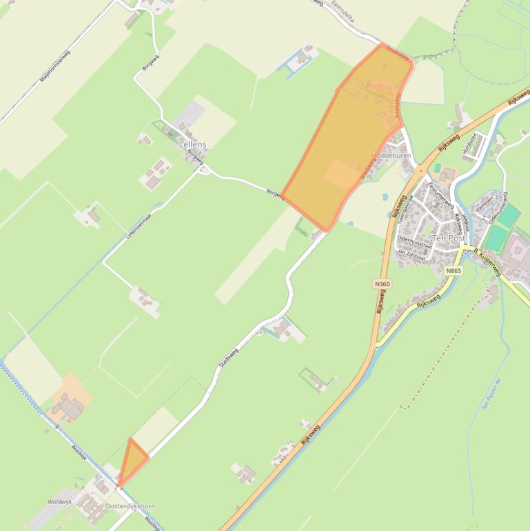 Kaart van postcodegebied 9792RE.