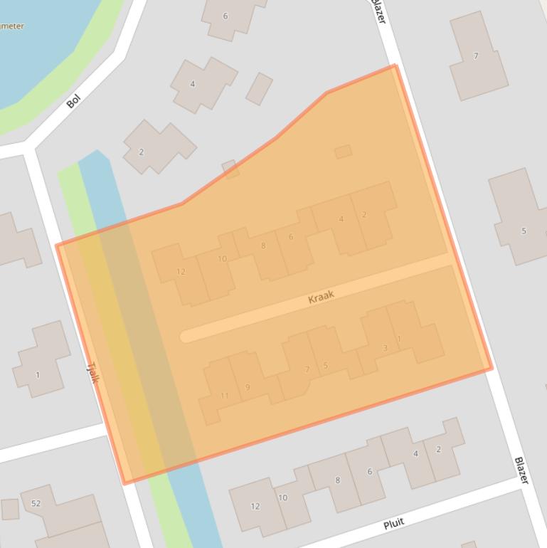 Kaart van postcodegebied 9801MR.