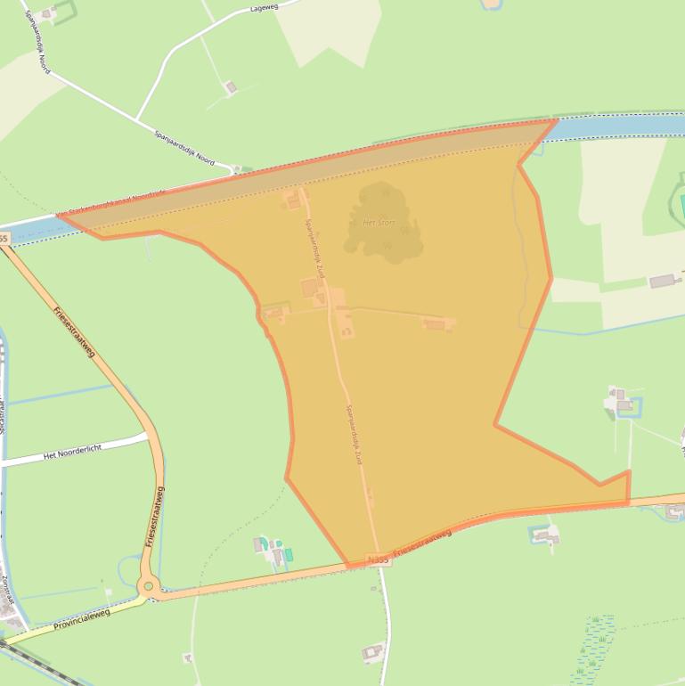 Kaart van postcodegebied 9831TE.