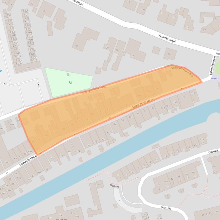 Kaart van postcodegebied 9901BC.