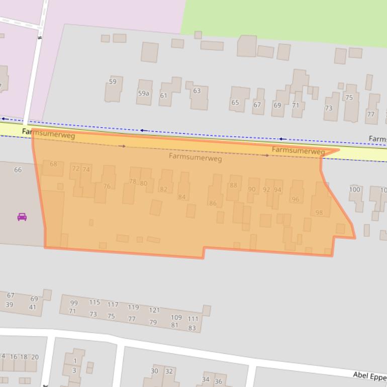 Kaart van postcodegebied 9902BV.