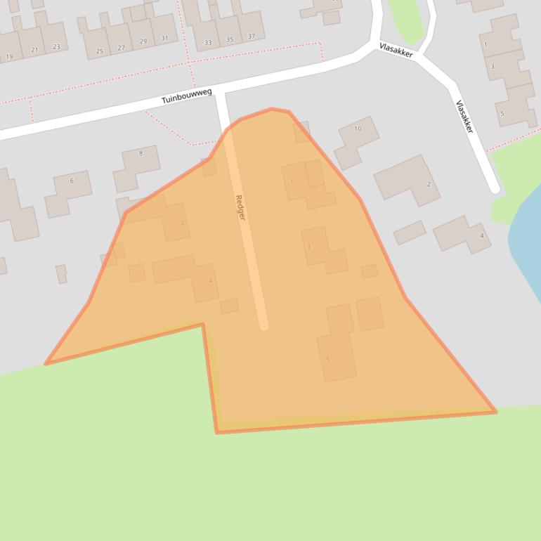 Kaart van postcodegebied 9909BV.