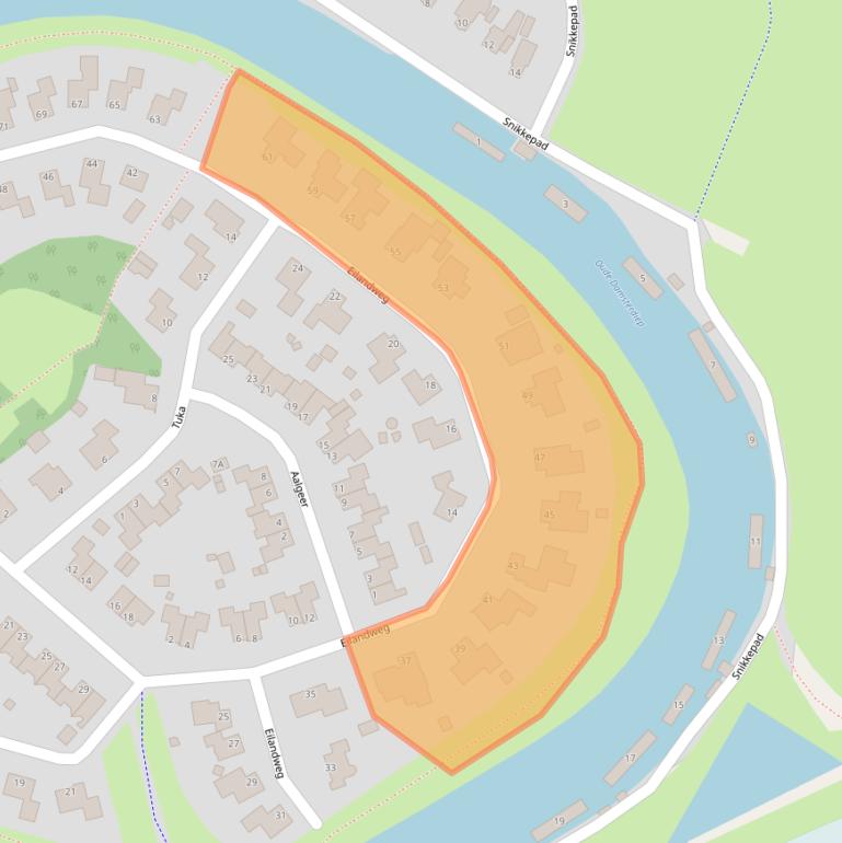 Kaart van postcodegebied 9932HD.