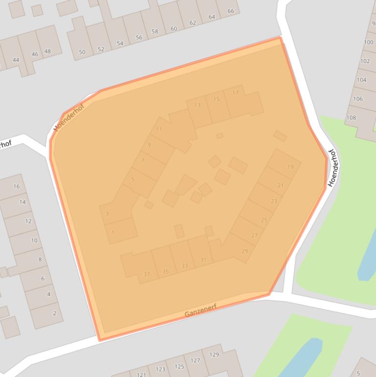 Kaart van postcodegebied 9932KK.