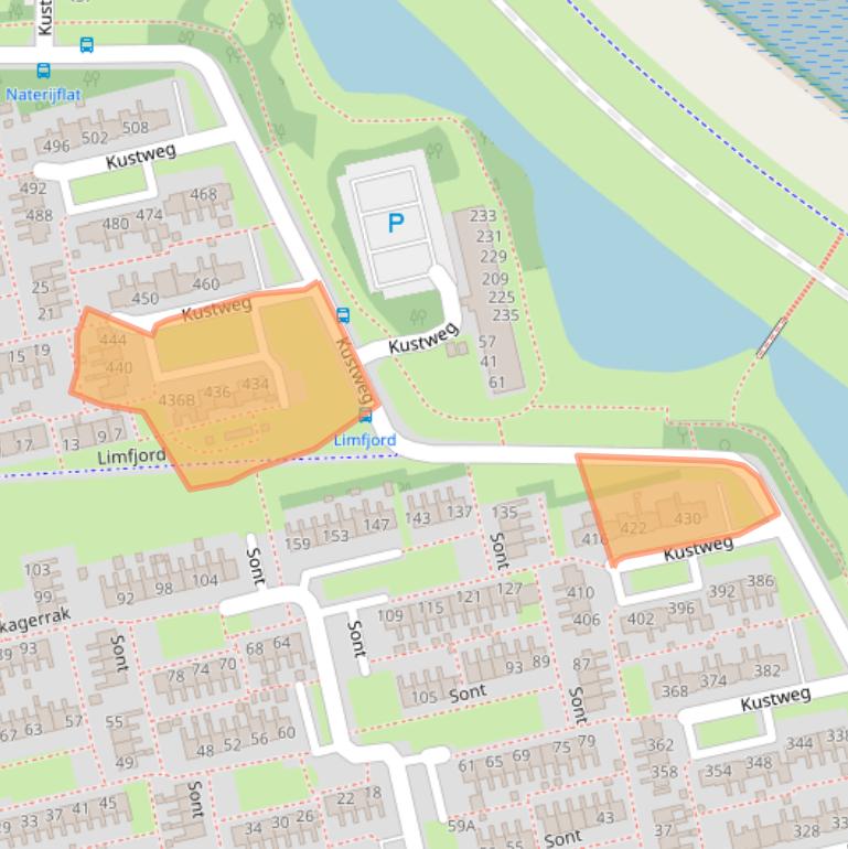 Kaart van postcodegebied 9933BV.