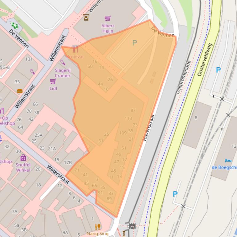 Kaart van postcodegebied 9934AB.