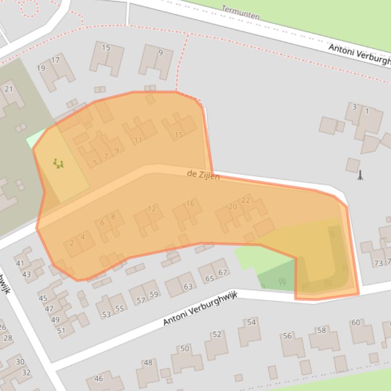 Kaart van postcodegebied 9948PD.