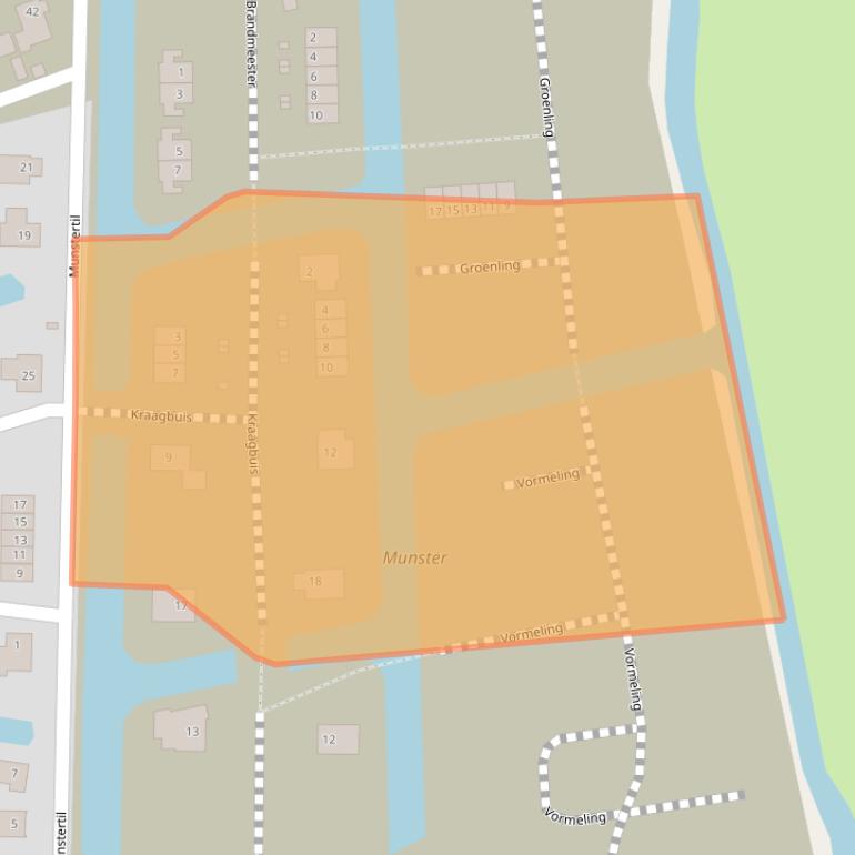 Kaart van postcodegebied 9951SR.