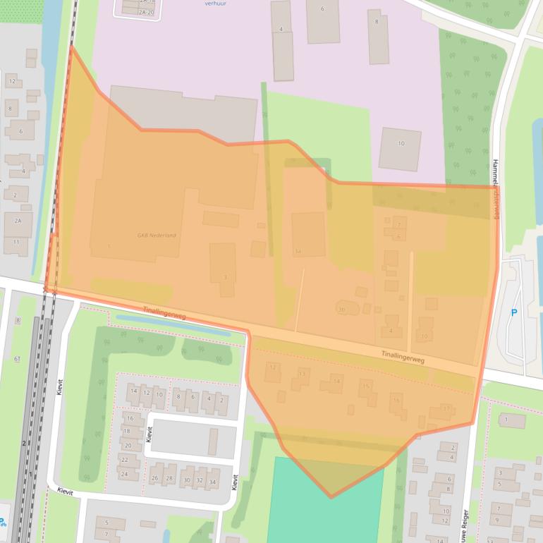 Kaart van postcodegebied 9953TA.