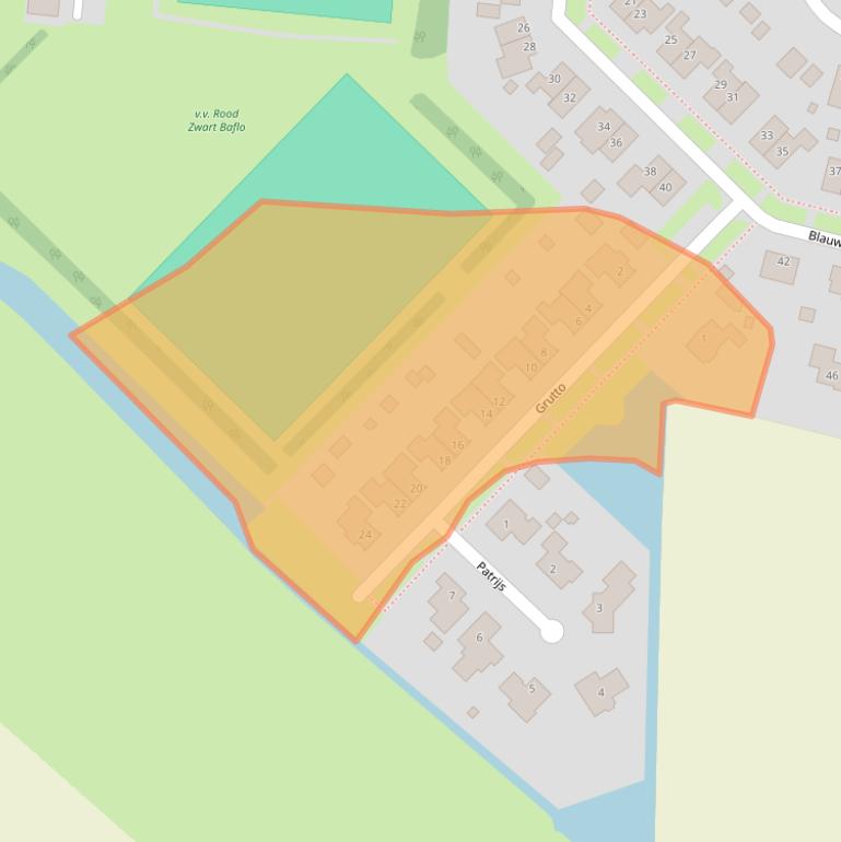 Kaart van postcodegebied 9953TM.