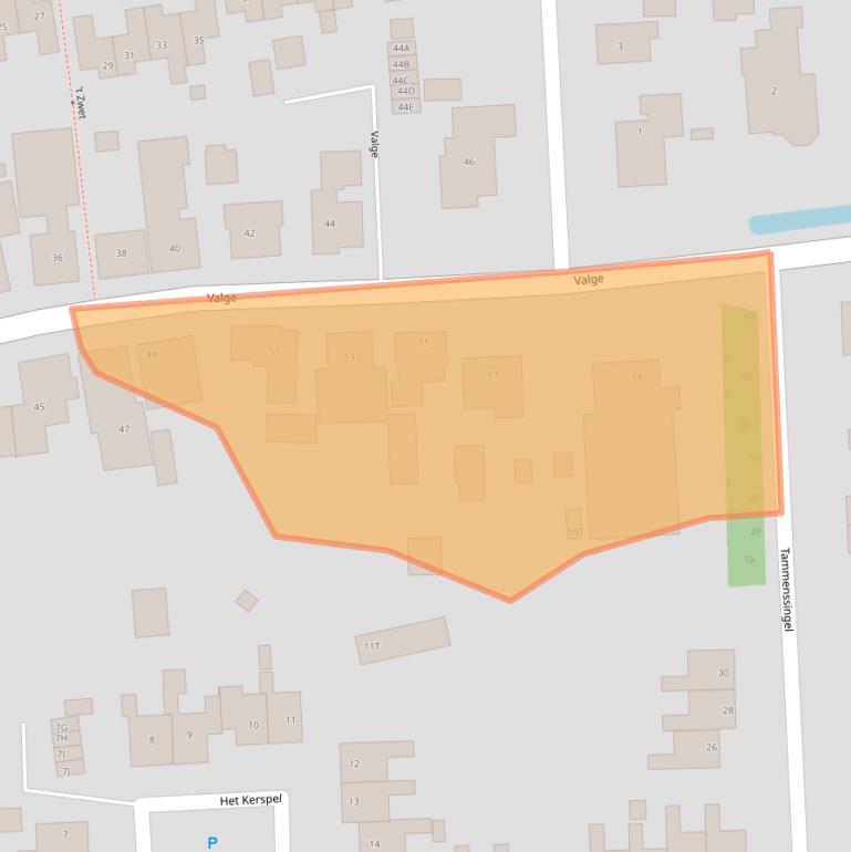 Kaart van postcodegebied 9965PE.