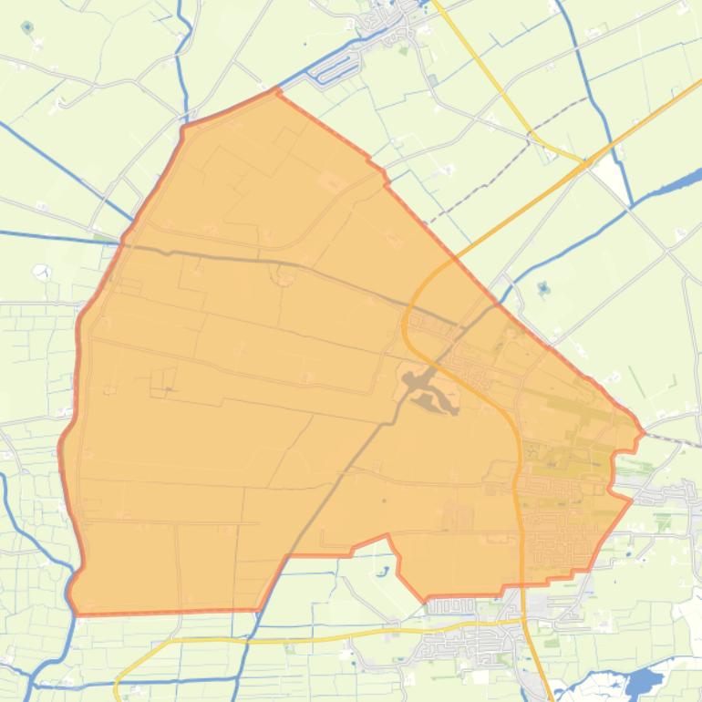 Kaart van de wijk Aldtsjerk.