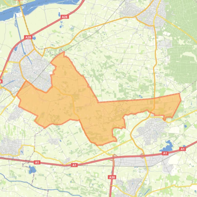 Kaart van de wijk Appel Driedorp Kruishaar Prinsenkamp en Slichtenhorst.