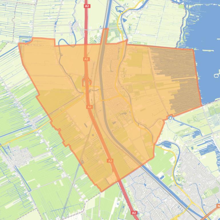 Kaart van de wijk Breukelen.