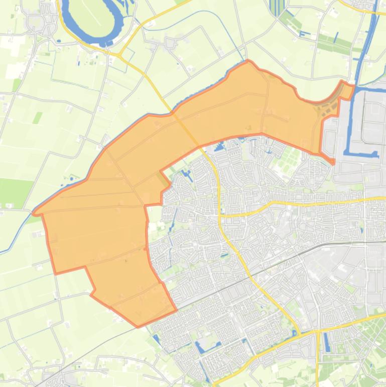 Kaart van de wijk Buitengebied-Noord.