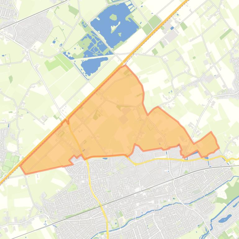 Kaart van de wijk Buitengebied Oisterwijk Noord.