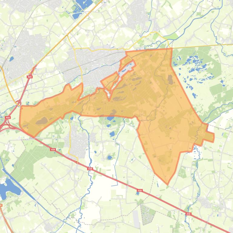 Kaart van de wijk Buitengebied Oisterwijk Zuid.