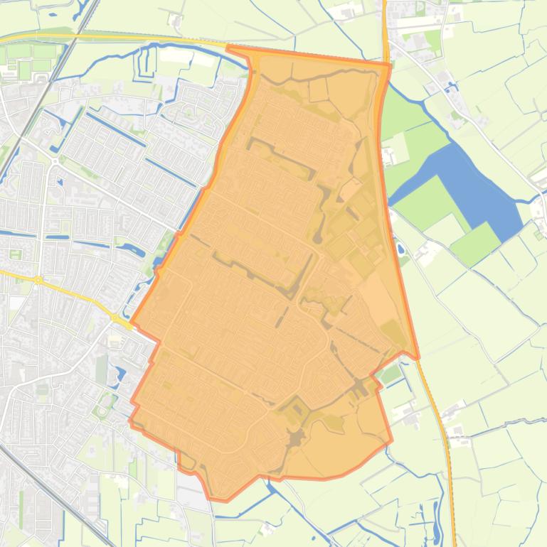 Kaart van de wijk Castricum-Oost.