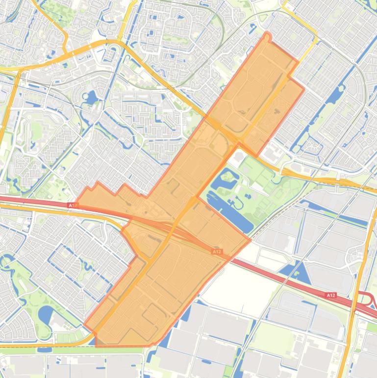 Kaart van de wijk Industriegebied.