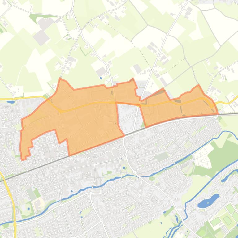 Kaart van de wijk Industrieterrein Kerkhoven Laarakkers.