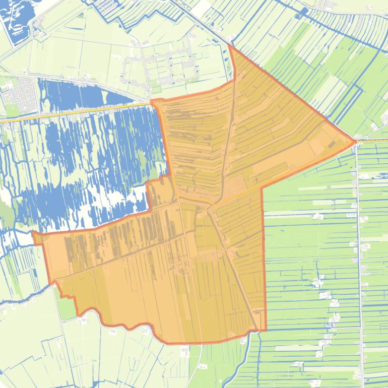 Kaart van de wijk Kern Woerdense Verlaat.