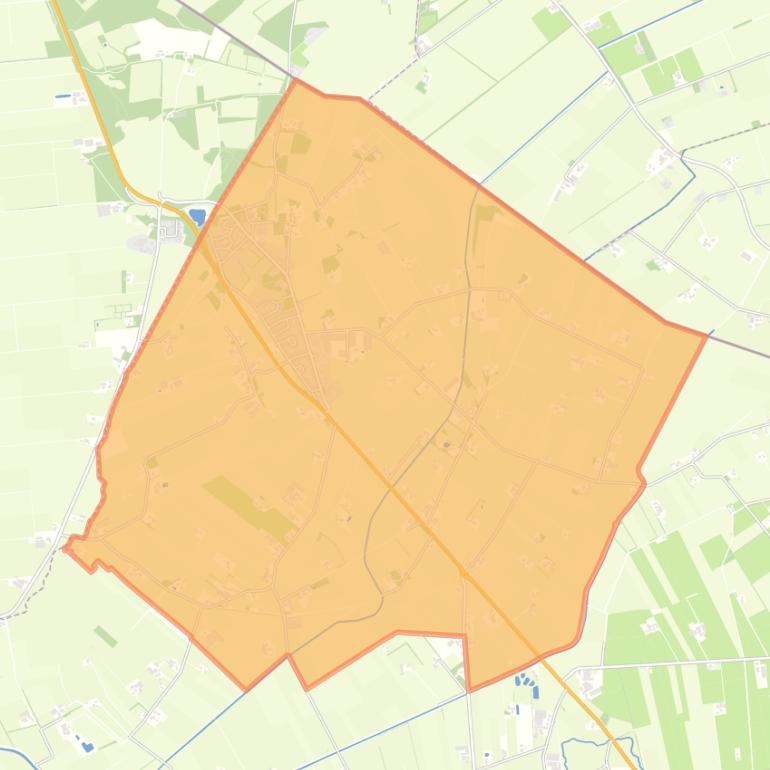 Kaart van de wijk Langeveen.