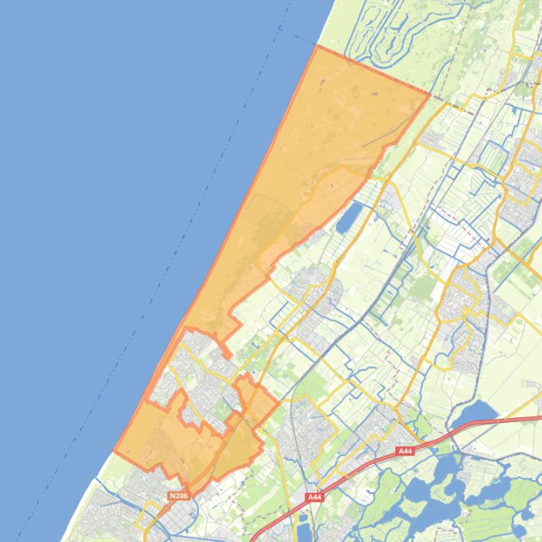 Kaart van de wijk Noordwijk Buitengebied.