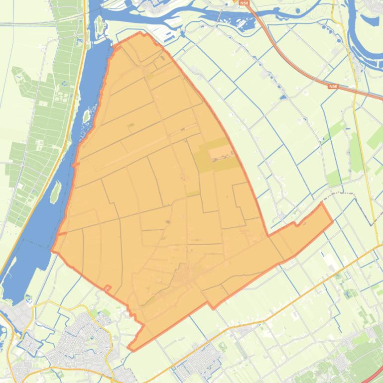 Kaart van de wijk Oosterwolde.