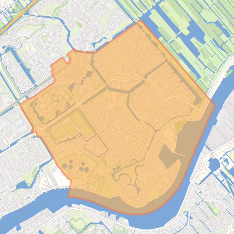 Kaart van de wijk Oostgaarde Zuid.