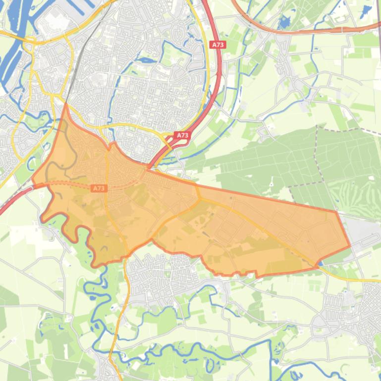 Kaart van de wijk Roermond-Zuid.