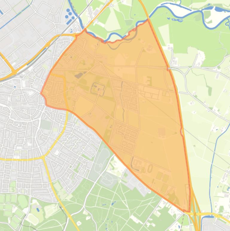 Kaart van de wijk Stadsrand Rijssen Oost.