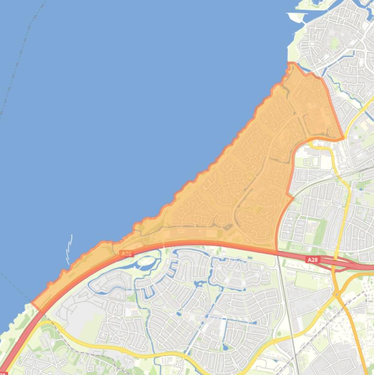 Kaart van de wijk Stadsweiden.